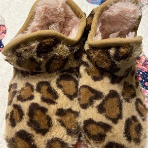 KIDS LEOPARD DEARFOAM SLIPPERS
